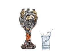 Verre à vin dragon - Calice de dragon médiéval de 117 ml, coupe fantaisie, verres décoratifs pour bar | Doublure intérieure sans danger pour les aliments, Design sculpté complexe, pour les cocktails a