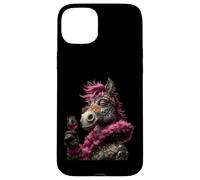 Verre à vin élégant avec Motif d'âne Coque pour iPhone 15 Plus
