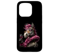 Verre à vin élégant avec Motif d'âne Coque pour iPhone 15 Pro
