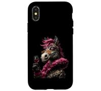 Verre à vin élégant avec Motif d'âne Coque pour iPhone X/XS