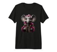 Verre à vin élégant en Forme d'oiseau avec Motif Portrait d'autruche T-Shirt Haut de Gamme