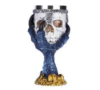 Verre à vin en acier inoxydable en forme de crâne squelette en résine - Tasse à bière viking guerrier - Tasse à tête de mort médiévale - Verres à vin fantaisie gothiques - Pour Halloween, Noël,
