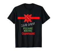 Verre à vin humoristique « Dear Santa Please Bring Champagne Winery » T-Shirt