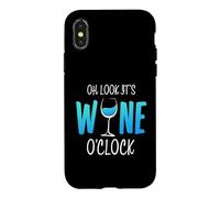 Verre à vin Humoristique « Oh Look It's Wine O'Clock » Coque pour iPhone X/XS