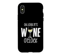 Verre à vin Humoristique « Oh Look It's Wine O'Clock » Coque pour iPhone X/XS