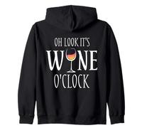 Verre à vin Humoristique « Oh Look It's Wine O'Clock » Sweat à Capuche