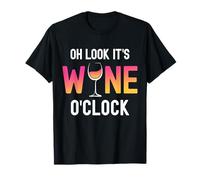 Verre à vin Humoristique « Oh Look It's Wine O'Clock » T-Shirt