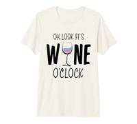 Verre à vin Humoristique « Oh Look It's Wine O'Clock » T-Shirt Haut de Gamme