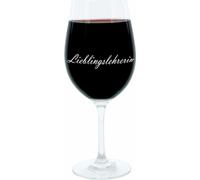 Verre à vin Leonardo 400 ml, verre à motif, professeur préféré, cadeau, verre d'ambiance avec gravure, verre Mood, 22 cm