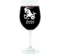 Verre à vin Leonardo 400 ml, verre à motif, signe du zodiaque Capricorne, cadeau, verre d'ambiance avec gravure, verre Mood, 22 cm