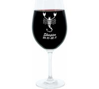 Verre à vin Leonardo 400 ml, verre à motif, signe du zodiaque Scorpion, cadeau, verre d'ambiance avec gravure, verre Mood, 22 cm