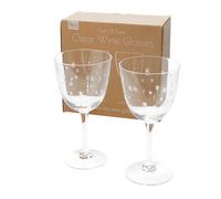 Verre à vin Rex London Etched star (x2) Blanc 8,5x8,5x17,6 cm