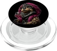 Verre à vin Rond élégant avec Motif de Petit Chien PopSockets PopGrip pour MagSafe