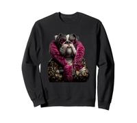 Verre à vin Rose élégant Portrait de Bouledogue Sweatshirt