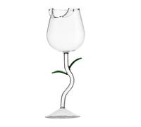 Verre à vin rose : flûte à champagne élégante résistante à la chaleur, flûte de mariage florale | Verre à vin romantique pour anniversaire, verrerie décorative pour occasions spéciales, ensemble de