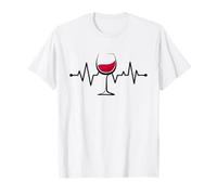 Verre à vin Rouge avec battements de cœur T-Shirt
