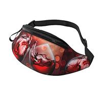 Verre à vin Rouge Cheers Waist Pack Fanny Packs pour Hommes Femmes Sac de Taille avec Sangle réglable pour Courir Voyage randonnée Chien Marche entraînement
