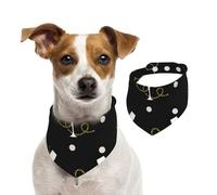 Verre à vin Rouge doré,Bandanas pour Chien, écharpe en Coton, Bavoirs réglables pour Animaux de Compagnie,M