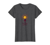 Verre à vin Sunshine and Wine : Summer Delight T-Shirt, Femme, Chiné Foncé, XL