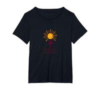 Verre à vin Sunshine and Wine : Summer Delight T-Shirt, Femme Grandes Tailles, Noir, 2X