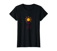 Verre à vin Sunshine and Wine : Summer Delight T-Shirt, Femme, Noir, S