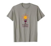 Verre à vin Sunshine and Wine : Summer Delight T-Shirt, Homme, Ardoise, M