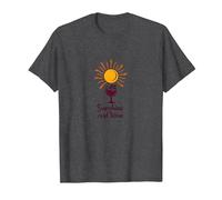 Verre à vin Sunshine and Wine : Summer Delight T-Shirt, Homme, Chiné Foncé, M