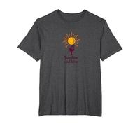 Verre à vin Sunshine and Wine : Summer Delight T-Shirt, Homme Grandes Tailles, Chiné Foncé, 4X Tall