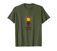 Verre à vin Sunshine and Wine : Summer Delight T-Shirt, Homme, Olive, S