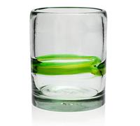 Verre à Whisky Artisanal - Verre recyclé - Vert mélangé (Gobelets Tumbler) - par 2 pièces