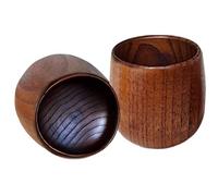 Verre à whisky en bois - Verre à découper en bois, gobelet rustique vintage | 2 pièces à boissons pour dîner, voyage, mariage, accessoires de cuisine cadeau pour hommes femmes anniversaire
