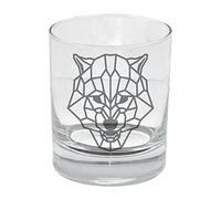 Verre à whisky gravé loup - Cadeau d'anniversaire pour les amoureux des animaux de loup - Cadeau d'anniversaire pour elle, lui, loup - Verre à whisky gravé - Verre à whisky loup