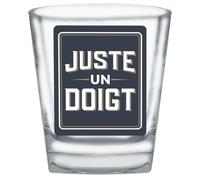 Verre à whisky - juste un doigt - Verre - Hauteur 9 cm - Diamètre 8 cm