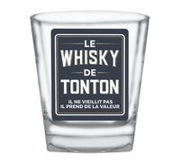 SUD TRADING Verre a whisky - le whisky de tonton NOIR