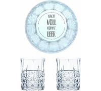 Verre à whisky Nachtmann gravure Après le plein vient le vide, set de verres à whisky, gravure, cadeau, verre cristallin, 345 ml, lot de 2
