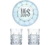 Verre à whisky Nachtmann gravure Big Deal, set de verres à whisky, gravure, cadeau, verre en cristal, 345 ml, lot de 2