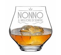 Verre à whisky ou Pinot avec gravure grand-père le meilleur jamais avec idée cadeau dédiée