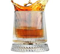 Verre à whisky - Verre à whisky rotatif en - Gobelet rotatif à vin - Accessoire de bar élégant avec base de mouvement - Support de rafraîchissement rotatif fluide - Pour les fêtes