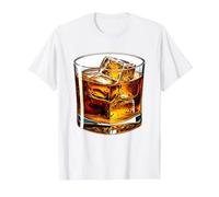 Verre à Whisky x Bourbon T-Shirt Graphique avec Valeur, Homme, Blanc, S