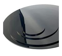 Verre acrylique noir rond. Disque verre acrylique noir. Cercle acrylique noir. Verre synthétique rond noir. PMMA XT - 25 cm (250 mm) - - 4 mm -