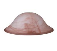 Verre albâtre marron délavé Ø 405 mm Verre de rechange Abat-jour rond E27 Dimensions du trou supérieur 42 mm