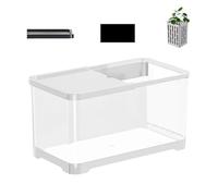Verre-aquarium En Verre LED Kit De Démarrage Avec Des Poissons LED NET LED Et Filtre De Pompe À Air | Swell Cube Aquarium 28 Cm Kit De Récipient De Poisson Vivant En Eau Douce Tropicale 25 Litres | Sm