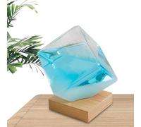 Verre baromètre - Station météo grand cube - Baromètre liquide élégant, baromètre météo pratique pour mariage, salon, bureau