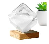 Verre baromètre, Station météo grand cube, Baromètre météo modifiable, verre élégant pour Noël, mariage, salon