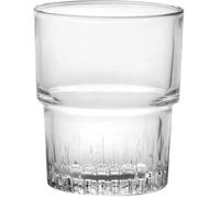 Verre bas empilable - DURALEX - Lot de 4 - 16 cL - Verre hygiénique - Design classique