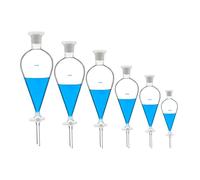 Verre borosilicate 60 ml, 125 ml, 250 ml, 500 ml, 1000 ml, entonnoir séparateur conique avec robinet d'arrêt PTFE, 1000mL, 1000 ml., 1
