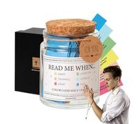 Verre coloré pour prendre des notes avec des mots bibliques - Fait à la main - Notes bibliques avec différentes humeurs - Cadeaux chrétiens basés sur des croyances bibliques - Verre de prière en verre
