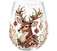 Verre d'art 3D sur le thème de Noël, verres de Noël, verrerie (E#)