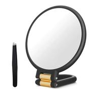 Verre de beauté à double perspective, réflexion et améliorée, livré avec une pince à épiler pratique, verre amplificateur