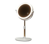 Verre de beauté LED moderne avec réglable en hauteur et deux choix d ' agrandissement pour un toilettage détaillé, verre de vanité expert